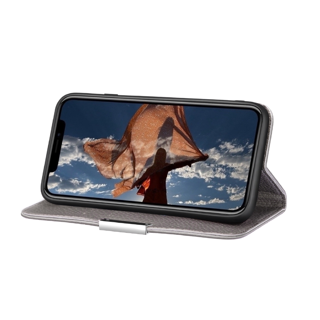 Bao da màu trơn nắp gập litchi dạng ví cho iphone 6 6S 7 8 Plus X XS Max XR | BigBuy360 - bigbuy360.vn