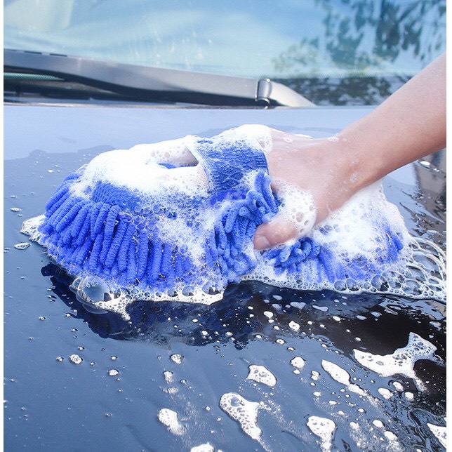 Mút bọt biển lau rửa chuyên dụng dành cho ô tô, xe máy, găng tay rửa xe hơi có tay cầm - Onecar