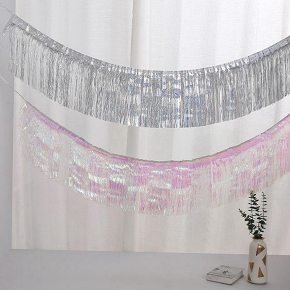 Rèm Cửa 4 Lớp Bằng Lá Thiếc Dùng Trang Trí Tiệc Giáng Sinh / Sinh Nhật