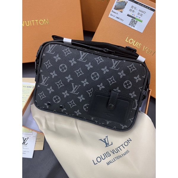 Lv Messenger for men Kích thước : 26cm 3 màu , dây đeo dài thêu logo fullbox bill da đẹp giá vừa tầm