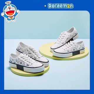Giày Sneaker Trắng Viền Đen Doremon Doraemon
