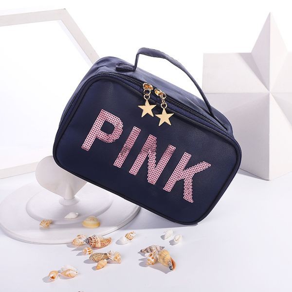 Túi Pink đựng mỹ phẩm du lịch, đồ trang điểm tiện ích chống thấm nước đẹp và thời trang - LANA QUEEN