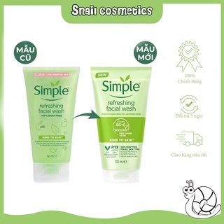 Sữa rửa mặt simple giúp da sạch thoáng 150ml