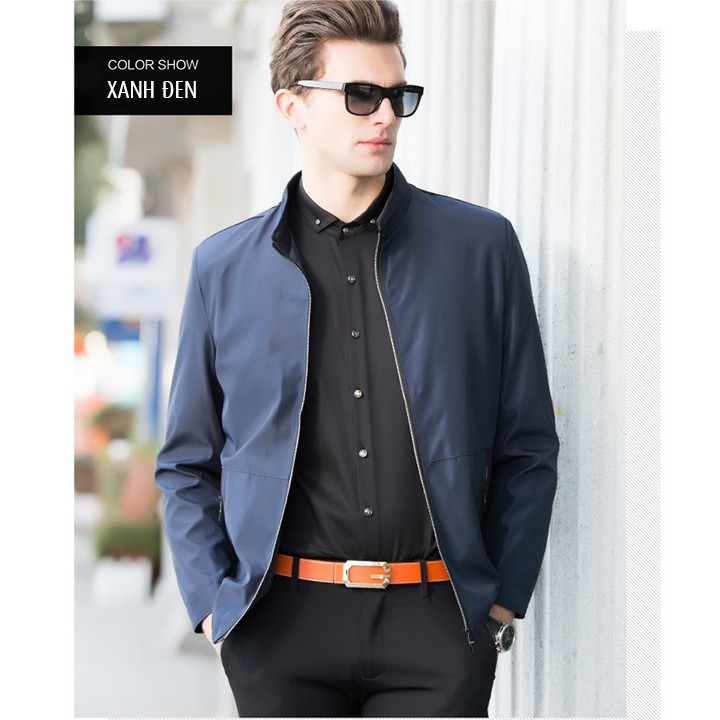 Áo khoác dù nam cổ trụ vải dù hai lớp mềm đẹp - AK1822