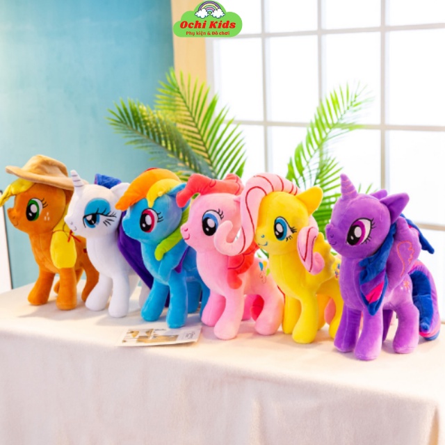 Gấu bông pony mềm mịn, gối ôm thú bông ngựa kỳ lân, gấu bông cho bé ôm ngủ Ochi kids