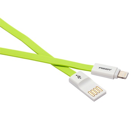 Cáp PISEN Flat Apple Lightning 800mm (Xanh lá)