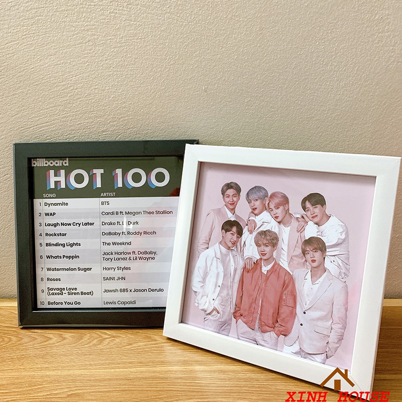 Khung ảnh BTS NO1 billboard hot100! – BTS quà lưu niệm – In ảnh theo yêu cầu