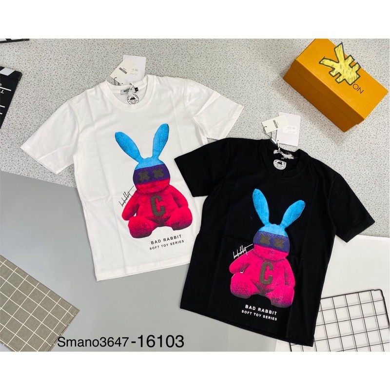 Áo phông in hình con thỏ - Áo thời trang nam siêu đỉnh - Áo đôi nam nữ hót hítt