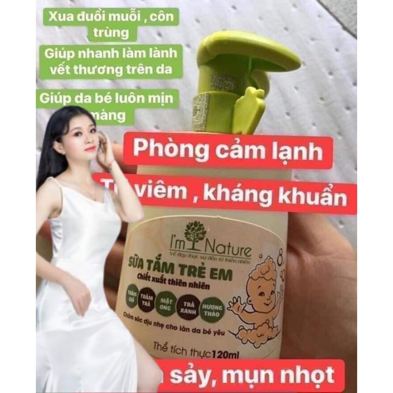 SỮA TẮM SẠCH KHUẨN PHÒNG CẢM CHO BÉ I'M NATURE