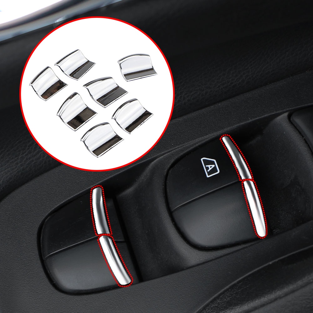 Miếng Dán Trang Trí Nút Nâng Cửa Sổ Xe Hơi Nissan X-trail Rogue March Sentra Versa Sunny Teana Altima Juke Kicks Pathfinder Qashiqai