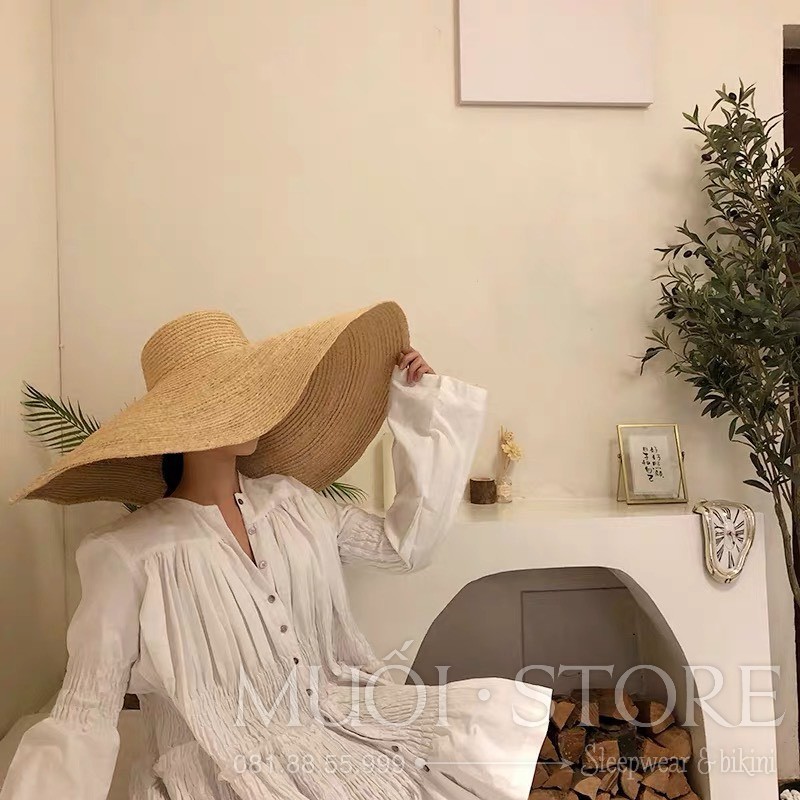 Mũ vành rộng thời trang Vintage - Mũ đi biển sống ảo- hàng QUẢNG CHÂU có sẵn (Ảnh thật)