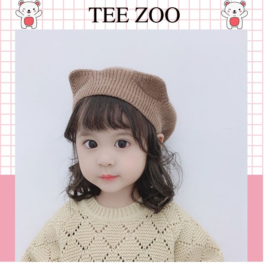 Mũ, nón cho bé kiểu dáng tai mèo chất liệu len từ 1 đến 4 tuổi - Teezoo MD35