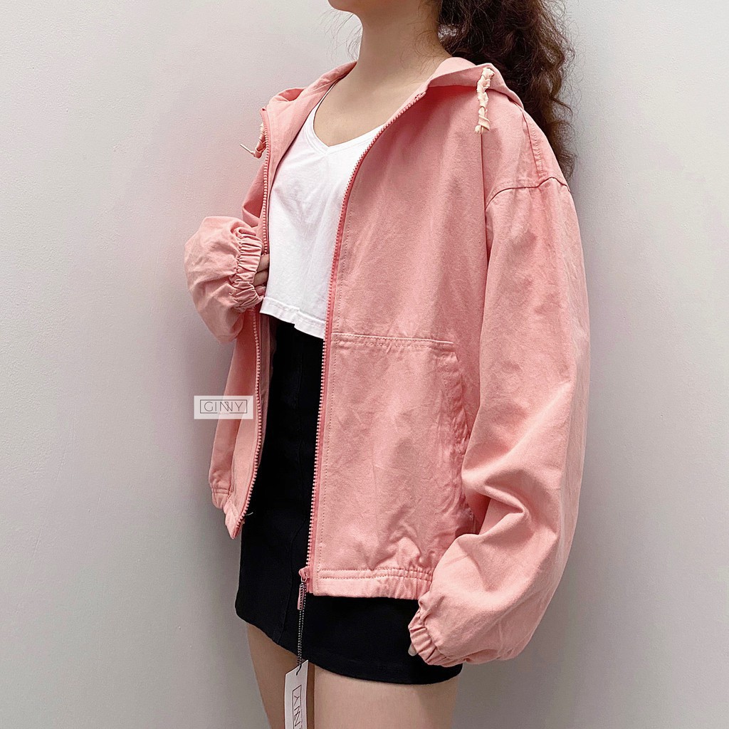 Áo Khoác Kaki Nón Basic GINNY | Áo Khoác Nữ Kaki Có Nón  | Áo Khoác Kaki Nữ Đẹp Có Mũ | Đơn Giản | Nhiều Màu | BigBuy360 - bigbuy360.vn