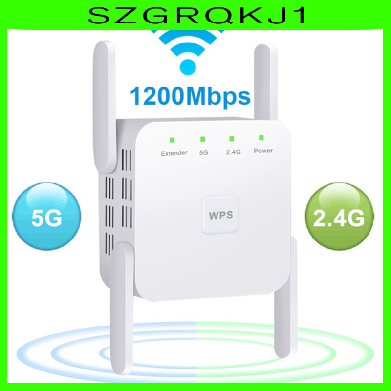 Thiết Bị Khuếch Đại Tín Hiệu Wifi Không Dây 1200mbps 2.4g 5g 4 Ăng Ten Phích Cắm Eu | BigBuy360 - bigbuy360.vn