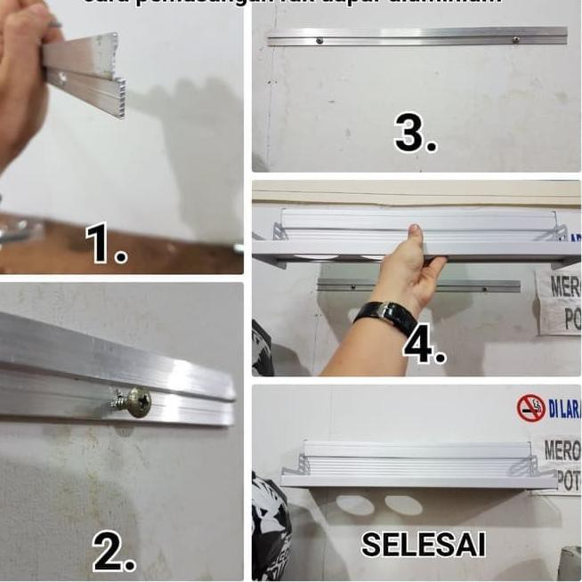 Kệ Nhôm Treo Tường Nhà Bếp 288 | BigBuy360 - bigbuy360.vn