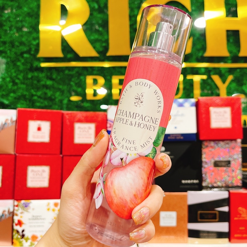 CHAMPAGNE APPLE HONEY - Xịt Thơm Toàn Thân Body Mist Bath &amp; Body Works USA
