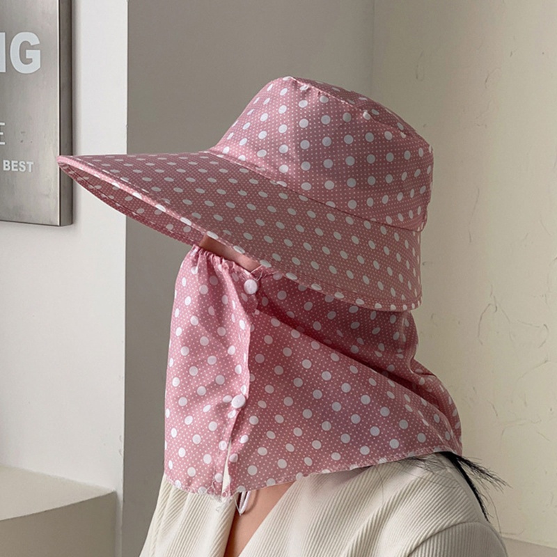 Mũ Chống Nắng Đi Biển Thoáng Khí Kèm Khăn Che Mặt Chống Mồ Hôi Dễ Phối Đồ Bất Ngờ Thời Trang Mùa Hè Cho Nữ