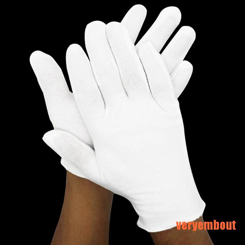 Bộ 6 Đôi Găng Tay cotton Mềm Mại Màu Bạc Thời Trang