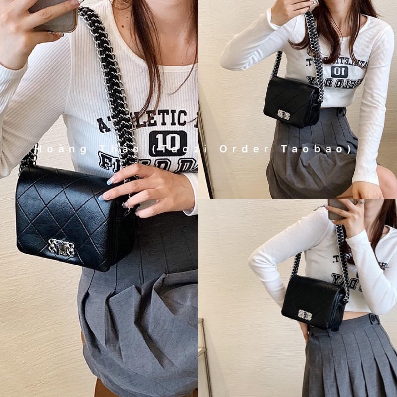 Túi đeo vai kẹp nách thiết kế dây xích lớn kiểu mới phong cách hàn