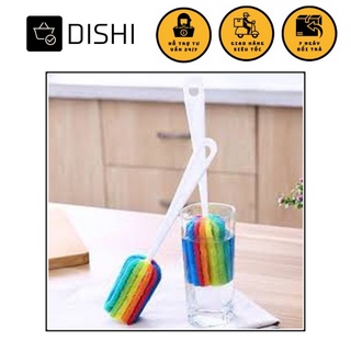 Dụng cụ cọ rửa bình sữa, cốc chén, ly đa năng 7 màu.