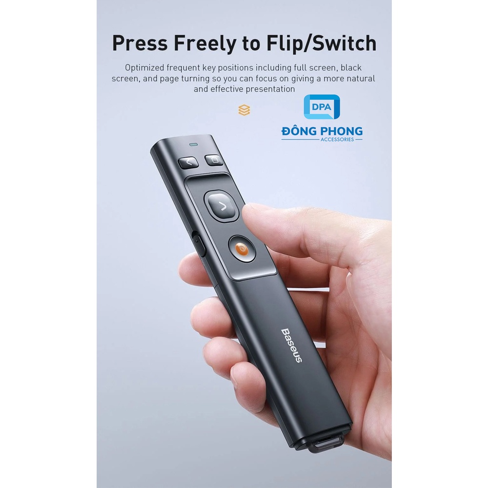 Bút Hỗ Trợ Trình Chiếu Laser Baseus Orange Dot PPT Chính Hãng