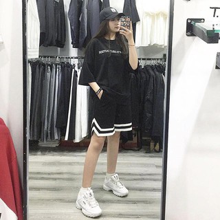Quần short thun nữ double v