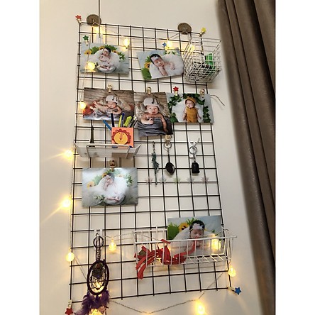 Khung Lưới, Tấm Lưới Sắt Treo Đồ, Phụ Kiện Điện Thoại, Decor Trang Trí