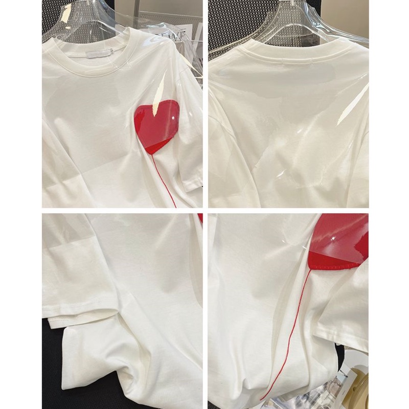 Áo Thun Tay Ngắn Thêu Họa Tiết Ngọt Ngào Thời Trang Mùa Hè Cho Nữ