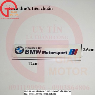 TEM NHÔM LOGO-BMW MÀU BẠC DÁN XE MÁY CHỐNG NHIỆT VÀ NƯỚC.TẶNG KÈM MIẾNG TEM DECAL DÁN XE.