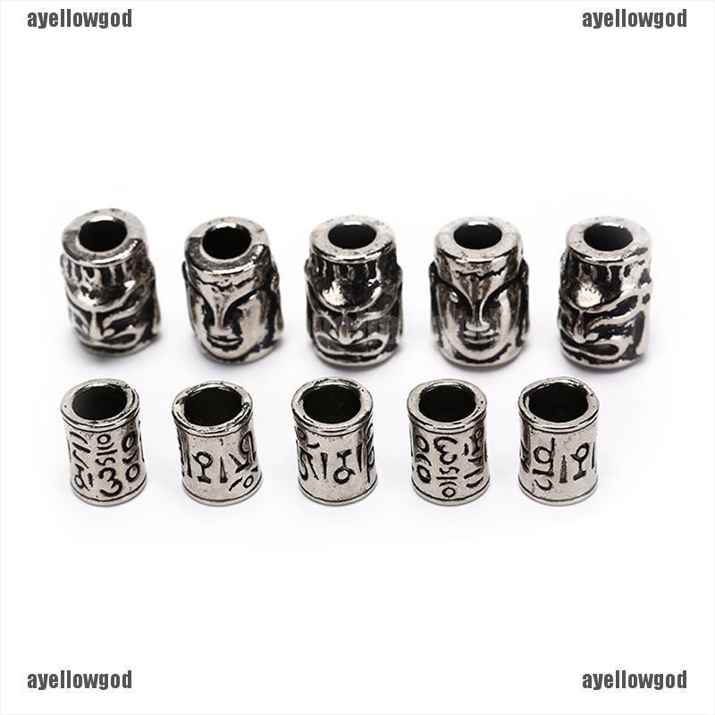 Set 5 Vòng Tay Paracord Hạt Kim Loại Hình Đầu Lâu