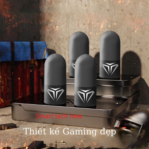 Găng Tay Chơi Game Shezi Sợi Cacbon Cao Cấp, Bao Tay Chơi Game Pubg ff Memo chống mồ hôi các ngón tay