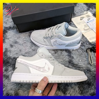 [NEW] Giày Air Jordan 1 LOW"M"WHITE.CAMO.2021, trắng camo