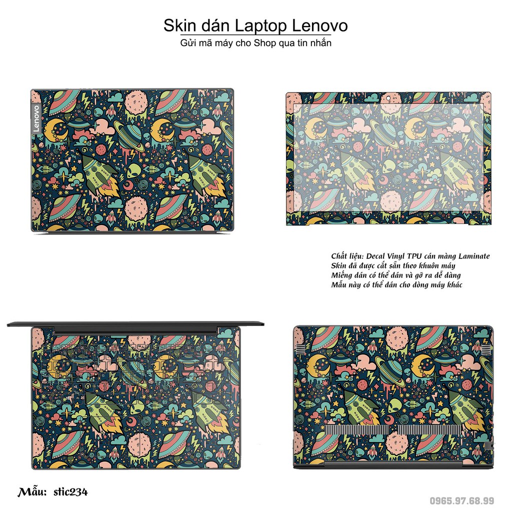 Skin dán Laptop Lenovo in hình Hoa văn sticker nhiều mẫu 38 (inbox mã máy cho Shop)