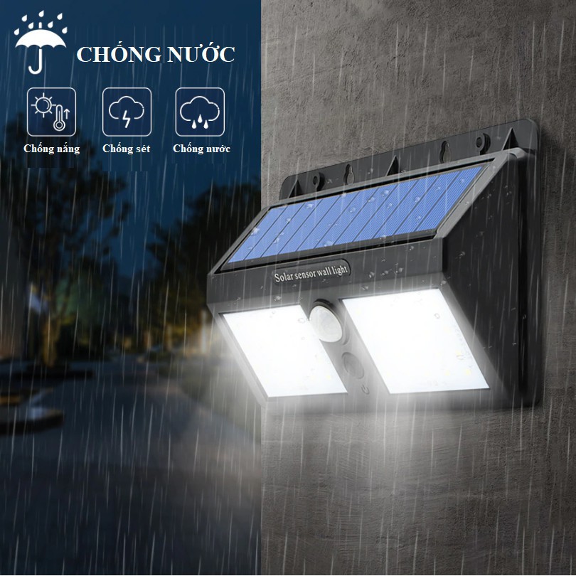 Đèn led cảm biến chuyển động dùng năng lượng mặt trời có 40 bóng led