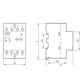 Khởi động từ (contactor)CHINT 2P 63A 2NO/2NC