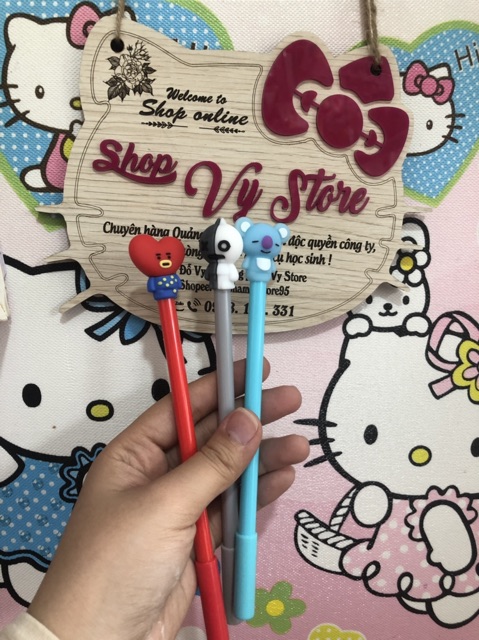 Viết gel hình thú mực xanh
