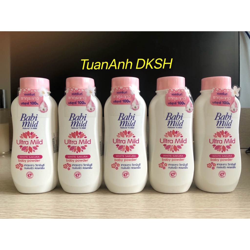 [THAILAN] - Phấn thơm bé Babi mild Thái lan 180g và sữa tắm Babi mild 125ml. Hàng chính hãng DKSH Việt Nam.