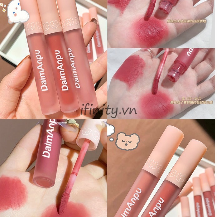 Son Bóng DAIMANPU Dưỡng Ẩm Môi Mềm Mịn Chứa Vitamin Hàng Nội Địa Trung