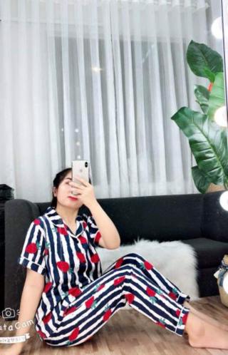 PYZAMA SATIN LỤA TAY NGẮN QUẦN DÀI