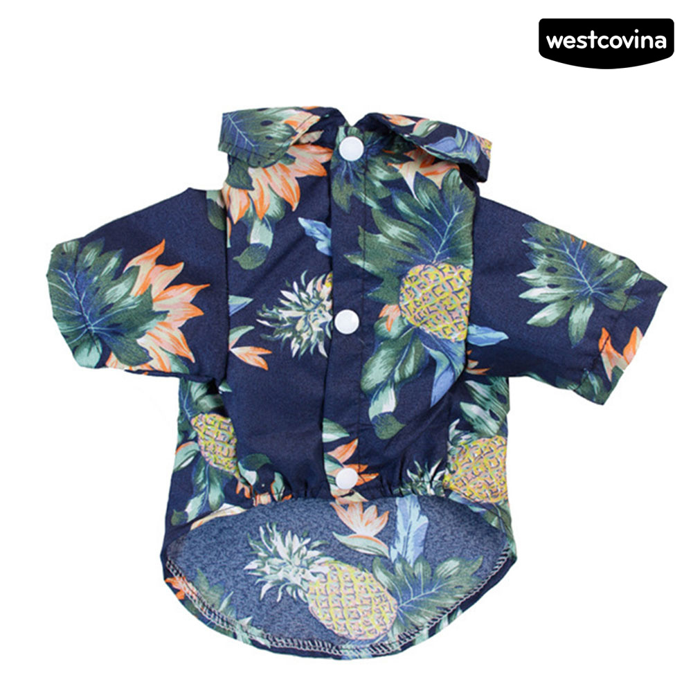 Áo Sơ Mi In Họa Tiết Cây Dừa / Quả Dứa Thời Trang Mùa Hè Cho Cún Cưng