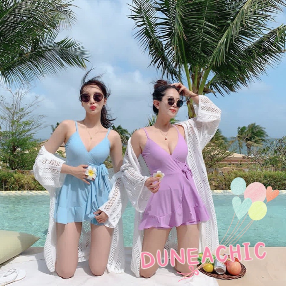 DUNEA Đồ Bơi Một Mảnh Buộc Dây Cổ