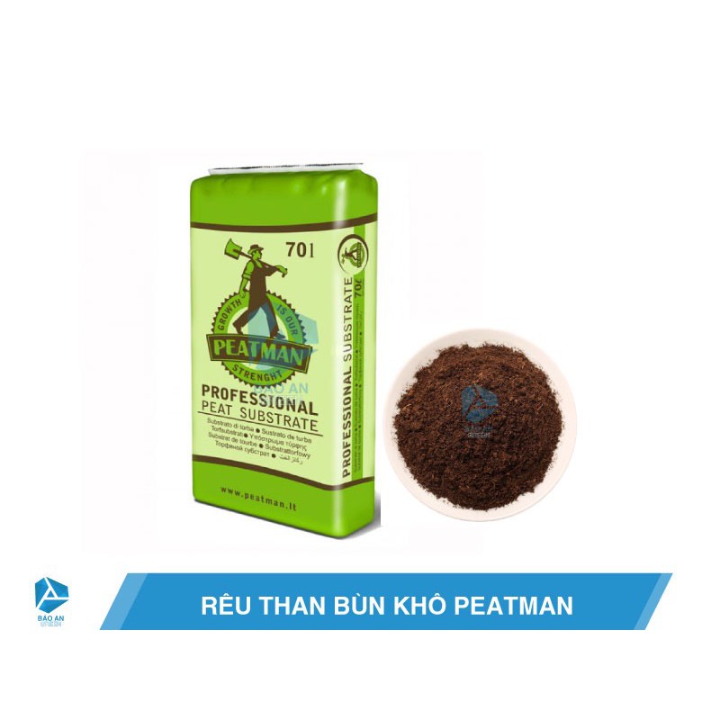 Đất hữu cơ PEATMAN ( PEAT MOSS) chuyên dùng ươm hạt giống túi 1kg tách lẻ