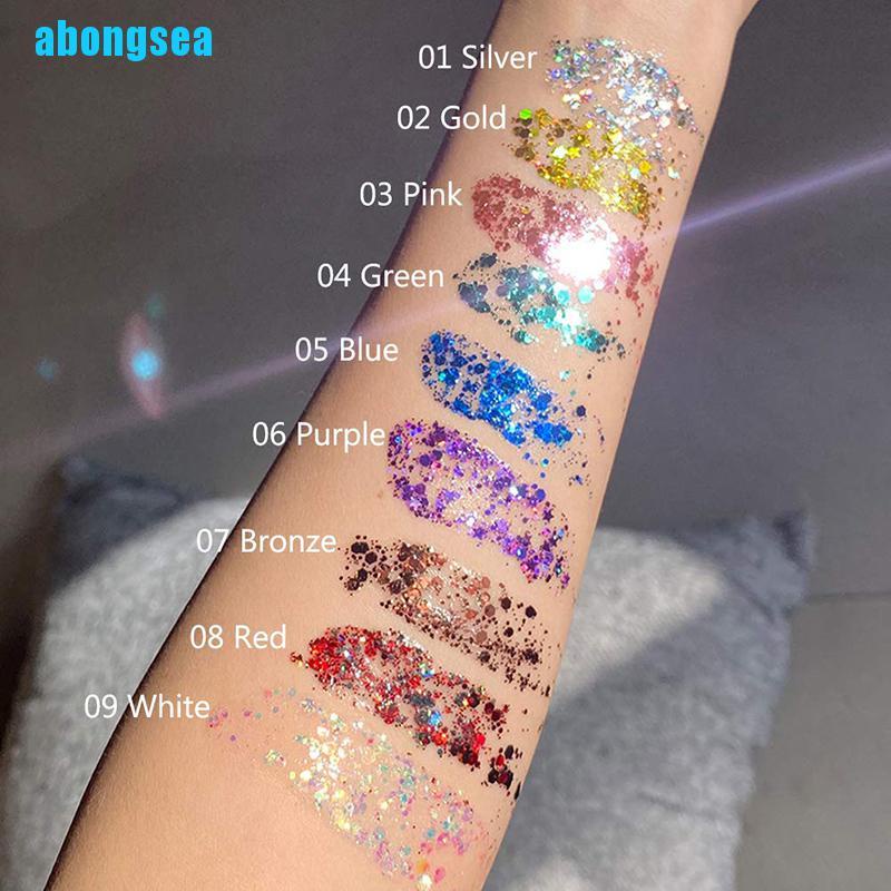 Abongsea Glitter Shiny Body Painting Eye Shadow Festival Party Cream Face Shimmer Gel