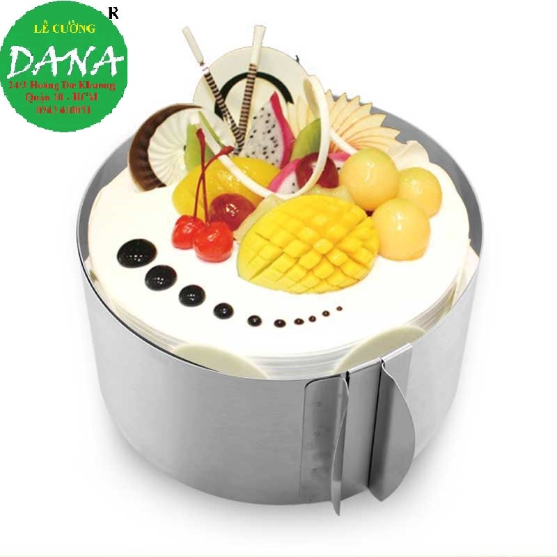 Khuôn ring làm bánh Mouse tròn điều chỉnh kích thước 16cm - 30cm