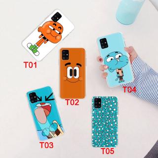 Ốp điện thoại mềm trong suốt in hình Gumball cho Samsung Galaxy M10 M20 M30 A20E A51 A71 A50 A2C A8+