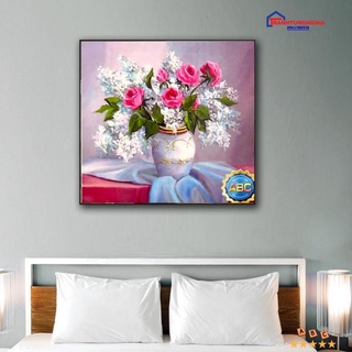 Tranh đinh đá bình hoa nghệ thuật Y8205 (50cm x 50cm)