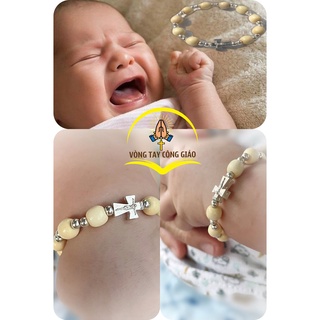 Chuỗi Mân Côi Dâu Tằm mix Bạc Cho Bé