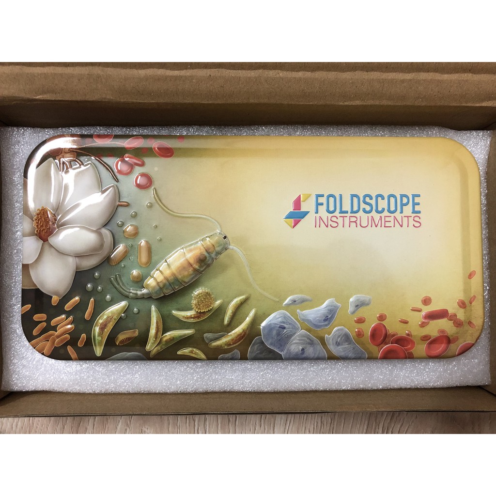 Foldscope Deluxe Hộp Thép bản siêu đầy đủ hết các phụ kiện (có ảnh thật)