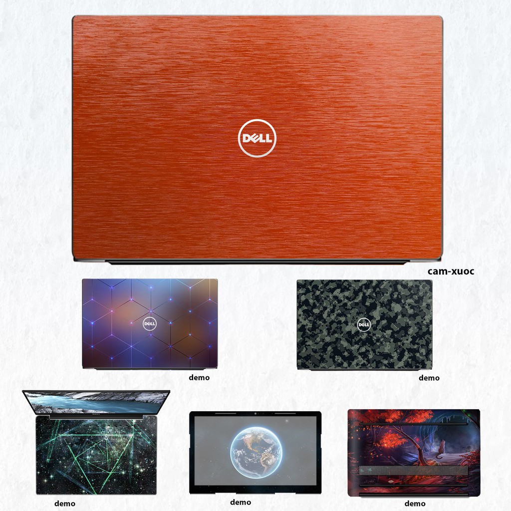 Skin dán Laptop Dell màu Chrome cam xước (inbox mã máy cho Shop)