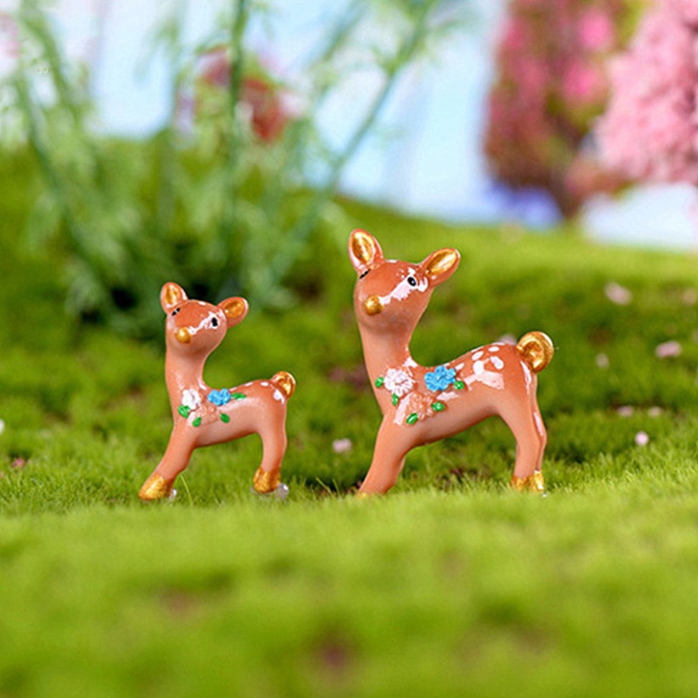 Đồ trang trí Chú Nai Mini Dễ Thương Dùng Trang Trí Tiểu Cảnh Diy